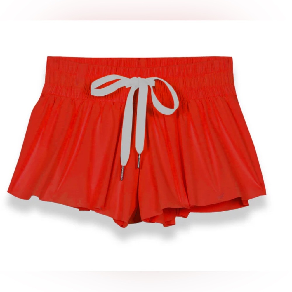 Katie J Girls Red Farrah Shorts Size large excellent condition.